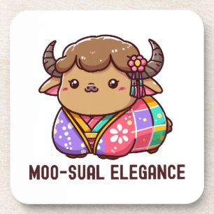 Cow in Elegance in Highland Coaster