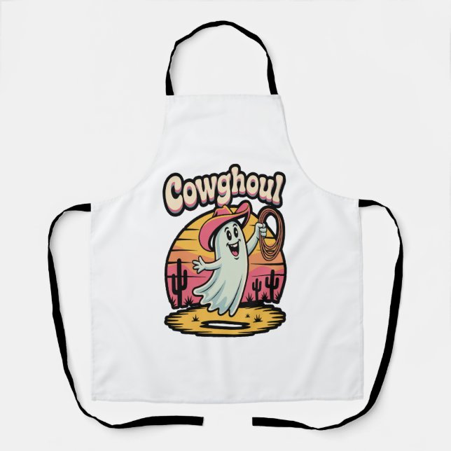 Cow in Floral Jungle , Tropical Cow Apron (Front)