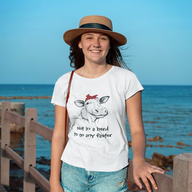 Cow in Red Bandanna Funny T-Shirt (Creator Uploaded)