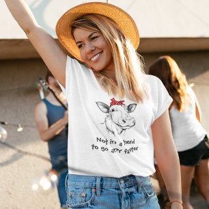 Cow in Red Bandanna Funny Womens T-Shirt