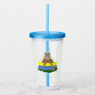 Cow In The Pool Acrylic Tumbler