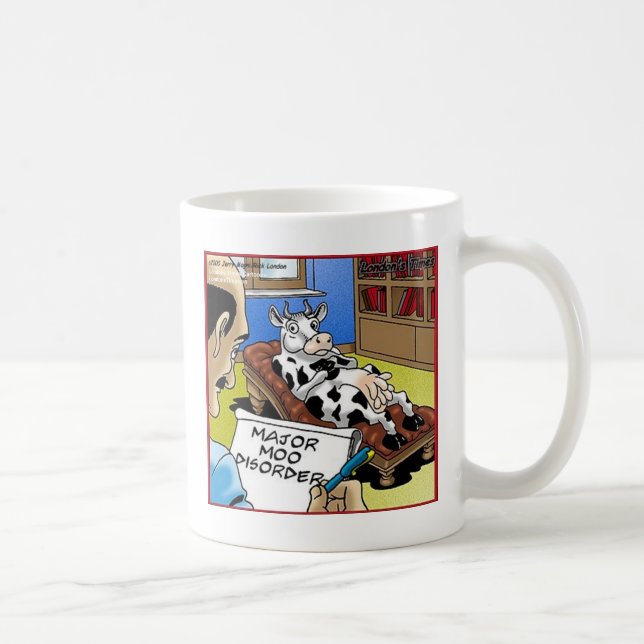 Cow In Therapy 4 Mooo Disorder Gifts Tees Cards Coffee Mug (Right)