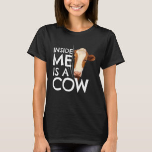 Cow Inside Me Clothes Kids Farmer Cow T-Shirt