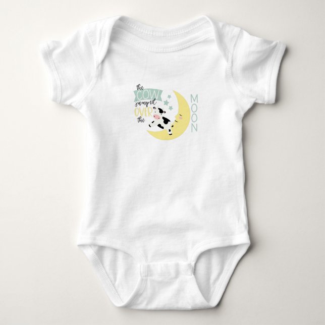 Cow Jumped Over Moon Baby Bodysuit (Front)