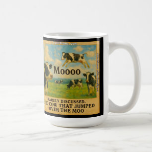 Cow Jumped Over the Moo – Whimsical  Farm Pun Cart Coffee Mug