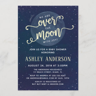 Cow Jumped Over the Moon Baby Shower Invitation