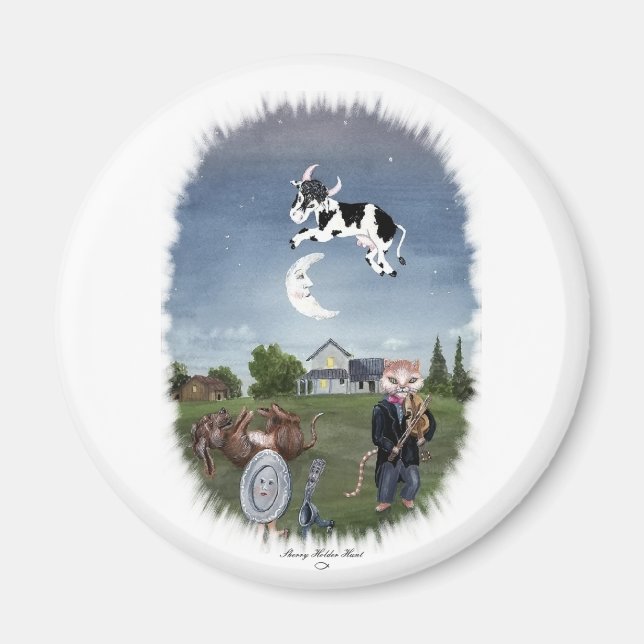 COW JUMPED OVER THE MOON MAGNET (Front)