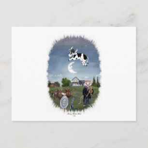 COW JUMPED OVER THE MOON POSTCARD