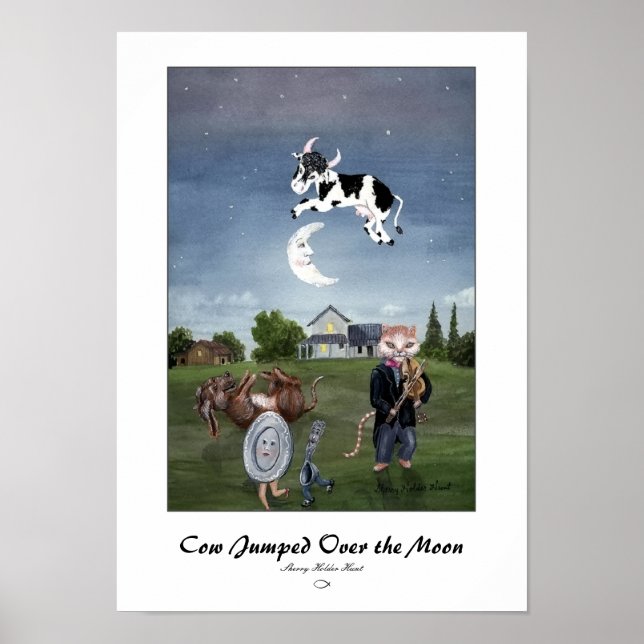 Cow Jumped Over the Moon Print (Front)