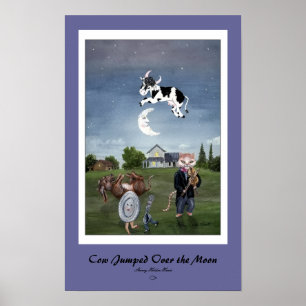 Cow Jumped Over the Moon Print - Customized