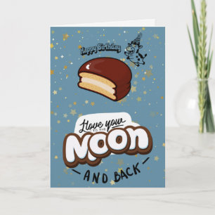 Cow Jumping Over the "Moon" Funny Birthday Card