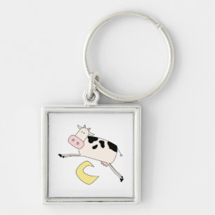Cow Jumps Over Moon Key Ring