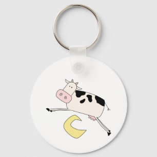 Cow Jumps Over Moon Tshirts and Gifts Key Ring