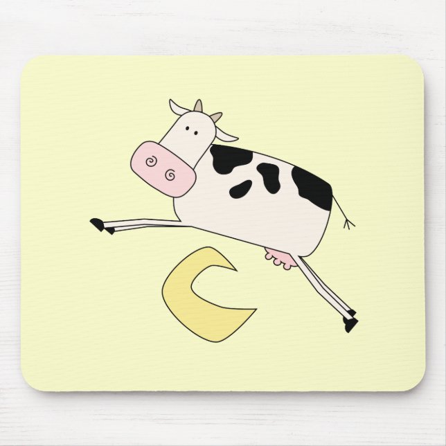 Cow Jumps Over Moon Tshirts and Gifts Mouse Mat (Front)