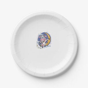 Cow jumps over the moon paper plate