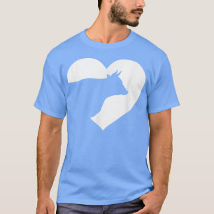 Cow Just A Girl Who Loves Cows Farmer heart vintag T-Shirt