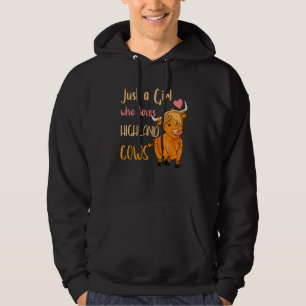 Cow Just A Girl Who Loves Highland Cows Hoodie