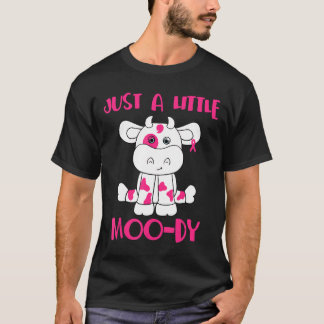 Cow Just A Little Moo Dy Cute Cow Christmas T-Shirt