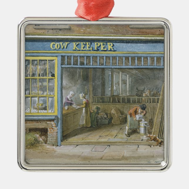 Cow Keeper, 1825 Metal Tree Decoration (Front)