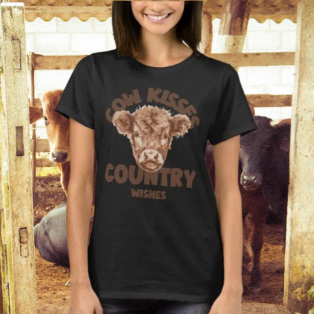 Cow Kisses Country Wishes T-Shirt (Creator Uploaded)