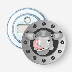 cow licking nose bottle opener