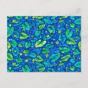 Cow Lilies, Sputterdock Pond Lily Floral Pattern   Postcard