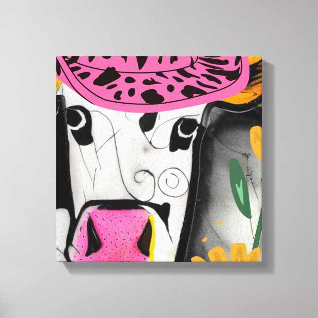 Cow Love Canvas Print (Front)