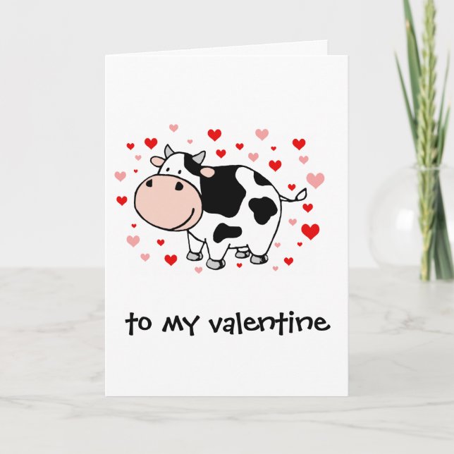 Cow Love Holiday Card (Front)