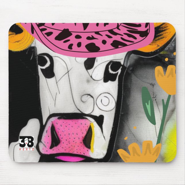 Cow Love Mouse Mat (Front)