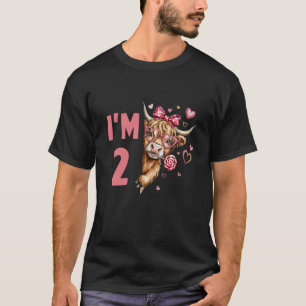 Cow Lover 2nd Birthday Farm Animal Theme T-Shirt