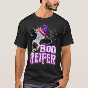 Cow Lover Boo Heifer Funny Halloween Farmer Gift T-Shirt
