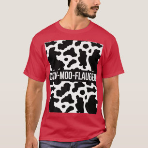 Cow Lover Cattle Farmer CowMooFlauged Pattern Co T-Shirt