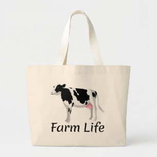 Cow Lover Cows Farm Farmer Country Life Heifer Large Tote Bag