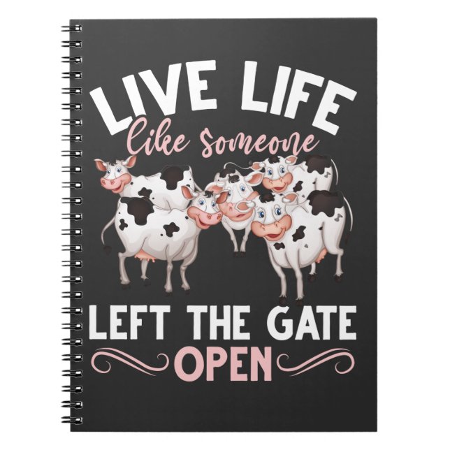 Cow Lover Farm Animal Humour Heifer Farming Joke Notebook (Front)