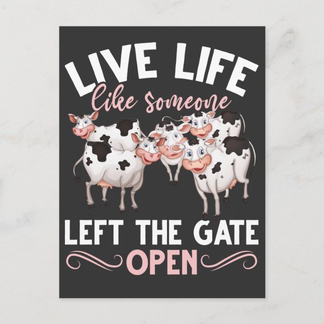 Cow Lover Farm Animal Humour Heifer Farming Joke Postcard (Front)