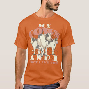 Cow Lover Farming Farm Animal Farmer Funny Cow  T-Shirt