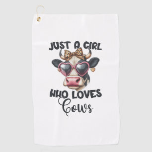 Cow Lover Just A Girl Who Loves Cows _1 Golf Towel