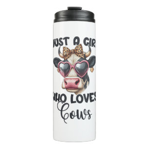 Cow Lover Just A Girl Who Loves Cows _1 Thermal Tumbler