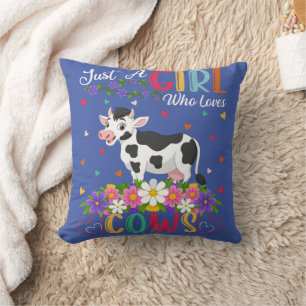 Cow Lover Just A Girl Who Loves Cows Cushion