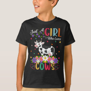 Cow Lover Just A Girl Who Loves Cows T-Shirt