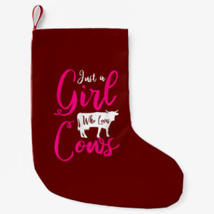 Cow Lovers Farm Animal Women Gift Cow Small Christmas Stocking