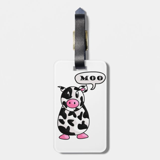 cow luggage tag (Back Vertical)