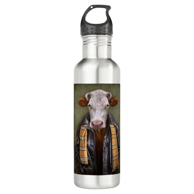 Cow Man 710 Ml Water Bottle (Front)