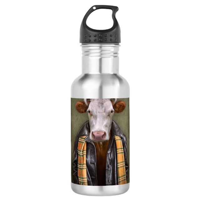 Cow Man 710 Ml Water Bottle (Front)
