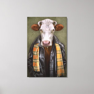 Cow Man Canvas Print