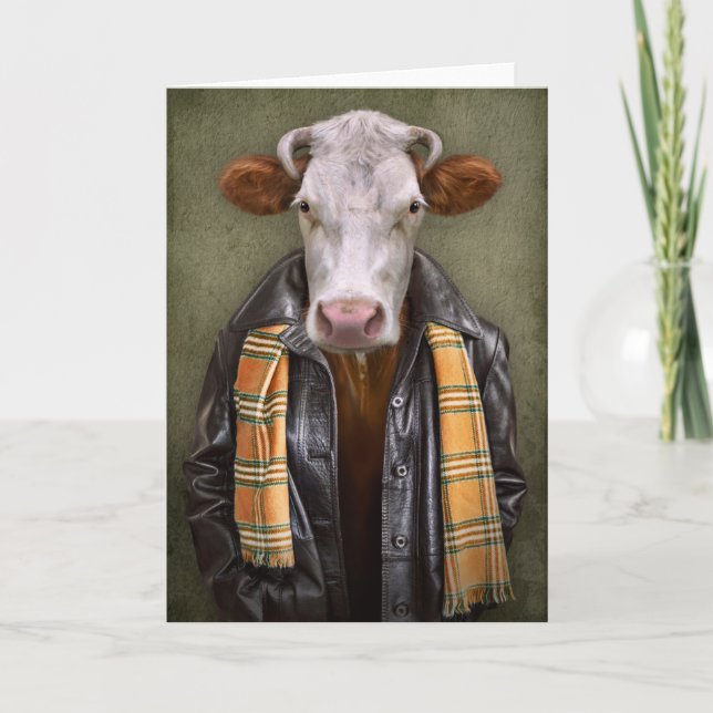 Cow Man Card (Front)