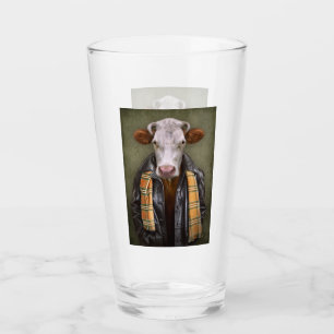 Cow Man Glass
