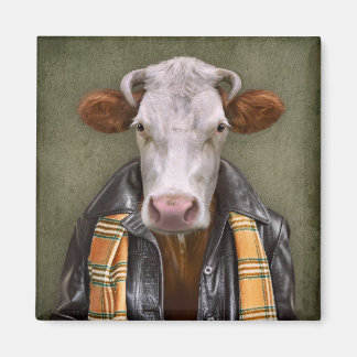 Cow Man Magnet