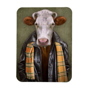 Cow Man Magnet
