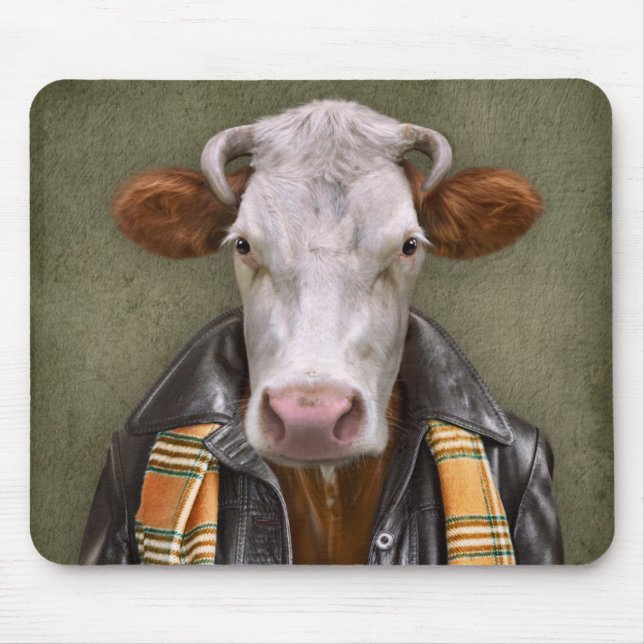 Cow Man Mouse Mat (Front)